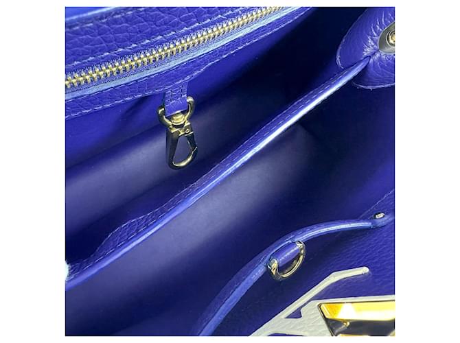 Borsa Capucines MM Louis Vuitton Blu - vista 5