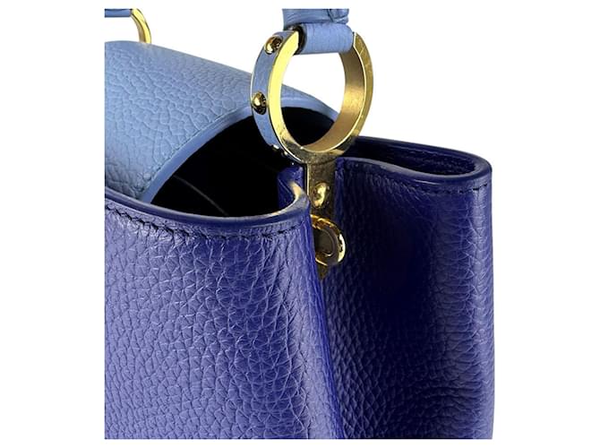 Borsa Capucines MM Louis Vuitton Blu - vista 7