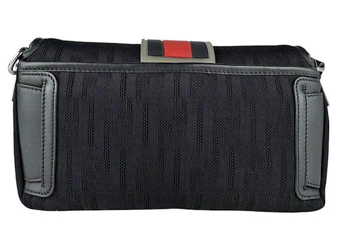 Borsa a secchiello da uomo Fendi Nero Rosso - vista 3