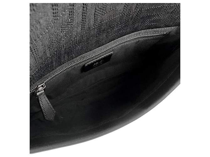 Borsa a secchiello da uomo Fendi Nero Rosso - vista 5