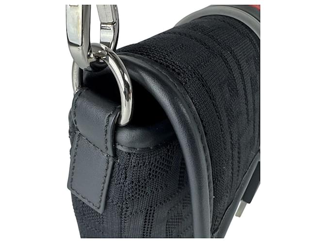 Borsa a secchiello da uomo Fendi Nero Rosso - vista 6