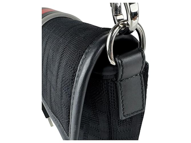 Borsa a secchiello da uomo Fendi Nero Rosso - vista 7