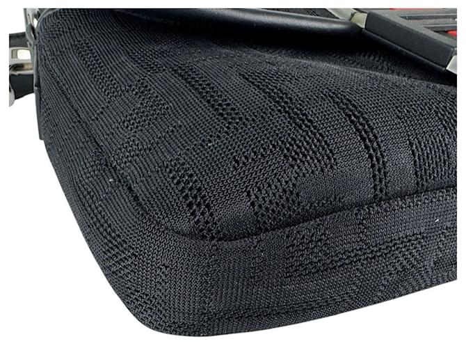 Borsa a secchiello da uomo Fendi Nero Rosso - vista 8