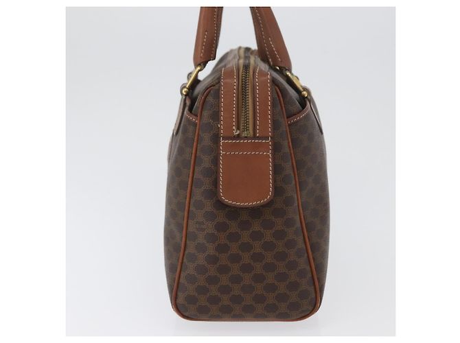 Céline Celine Vintage Macadam Canvas and Leather Marrone - vista 3