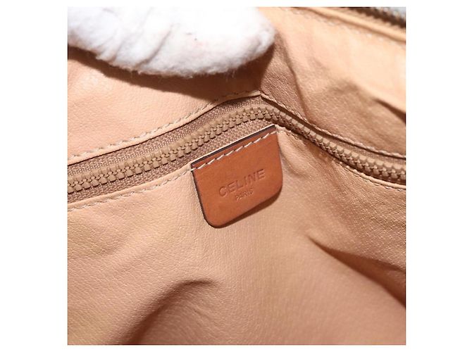 Céline Celine Vintage Macadam Canvas and Leather Marrone - vista 6