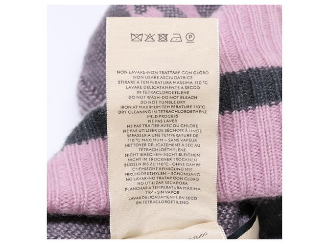 Cappello in cashmere rosa Gucci - vista 6