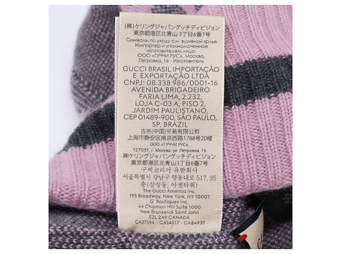 Cappello in cashmere rosa Gucci - vista 7