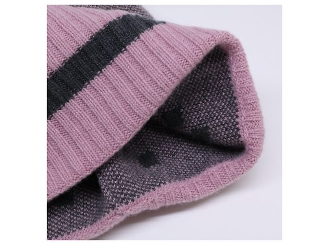 Cappello in cashmere rosa Gucci - vista 9