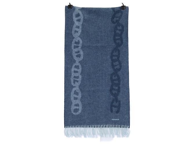 Stola in cashmere Crazy Chain da uomo di Hermès Blu - vista 2