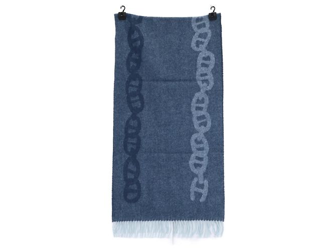 Stola in cashmere Crazy Chain da uomo di Hermès Blu - vista 3
