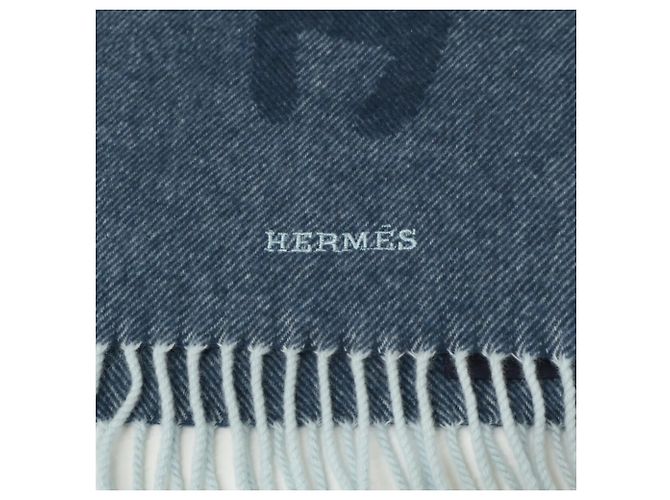 Stola in cashmere Crazy Chain da uomo di Hermès Blu - vista 4