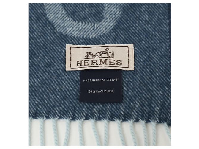 Stola in cashmere Crazy Chain da uomo di Hermès Blu - vista 5