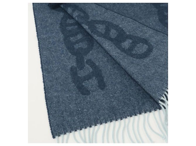 Stola in cashmere Crazy Chain da uomo di Hermès Blu - vista 6