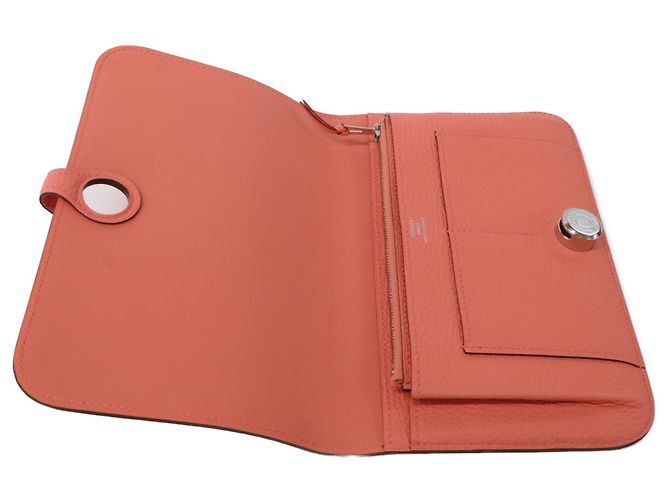 Hermès Rose Candy Togo Dogon GM Langbörse - Ansicht 6