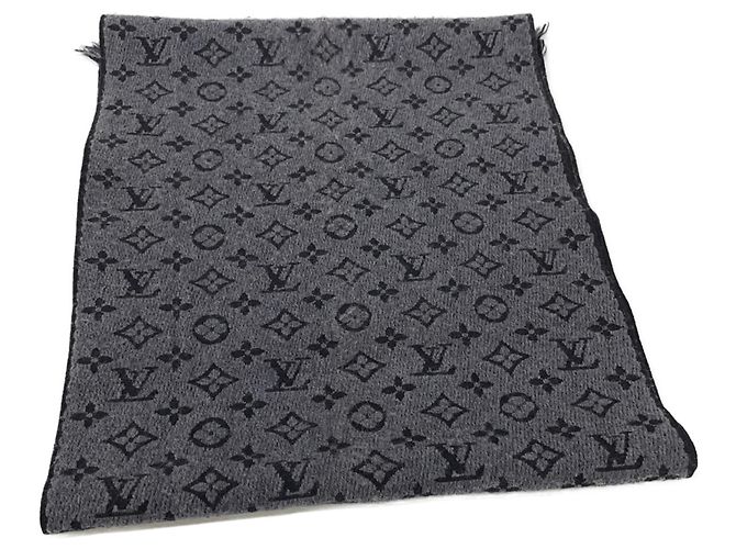 Chal de lana gris Louis Vuitton Castaño - vista 3