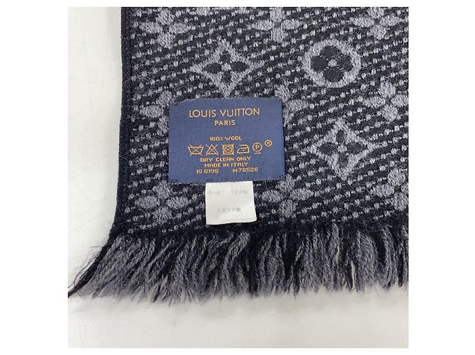 Chal de lana gris Louis Vuitton Castaño - vista 4