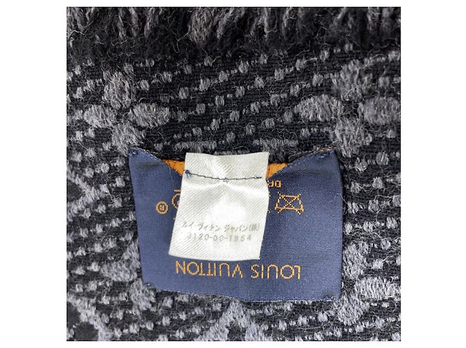 Chal de lana gris Louis Vuitton Castaño - vista 5