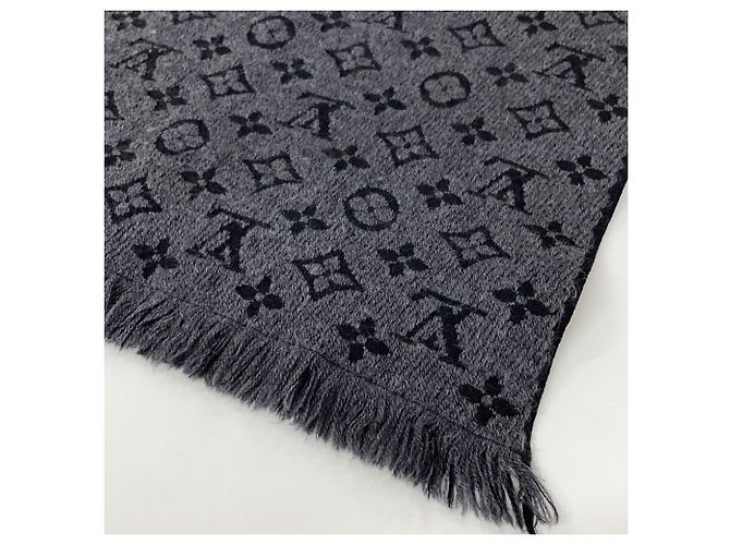 Chal de lana gris Louis Vuitton Castaño - vista 6