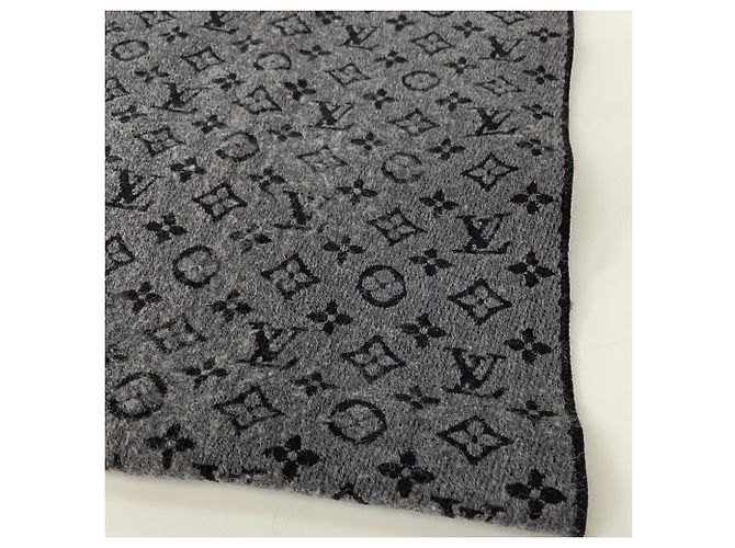 Chal de lana gris Louis Vuitton Castaño - vista 7
