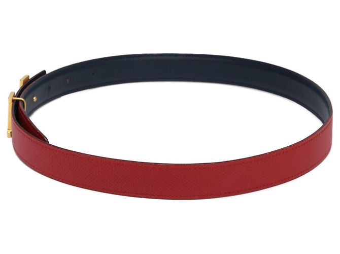 Hermès HERMES Mini Constance Reversible Belt Red Navy blue - view 2