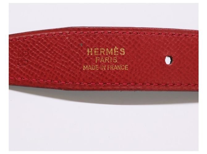 Hermès HERMES Mini Constance Reversible Belt Red Navy blue - view 6