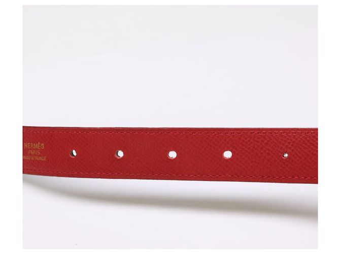 Hermès HERMES Mini Constance Reversible Belt Red Navy blue - view 7