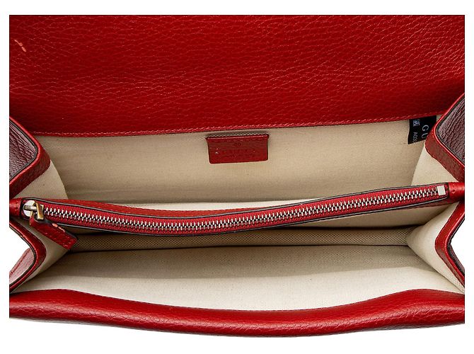 Borsa a Spalla Media Dionysus in Pelle e Cristalli Gucci Rosso - vista 7