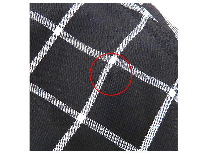 Balenciaga asymmetrisches Kleid mit Karomuster Schwarz Weiß - Ansicht 14