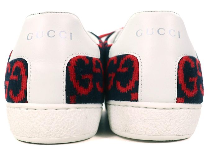 Gucci Low-Cut-Sneaker aus Frottee mit GG-Muster Schwarz Weiß - Ansicht 5