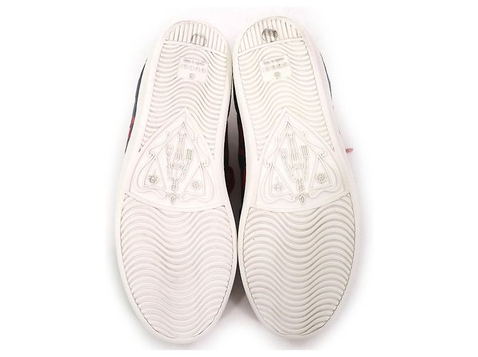 Gucci Low-Cut-Sneaker aus Frottee mit GG-Muster Schwarz Weiß - Ansicht 7