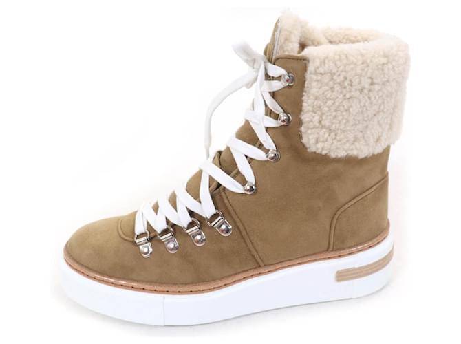 Tênis de Suede Flocon Hermès Marrom - vista 5