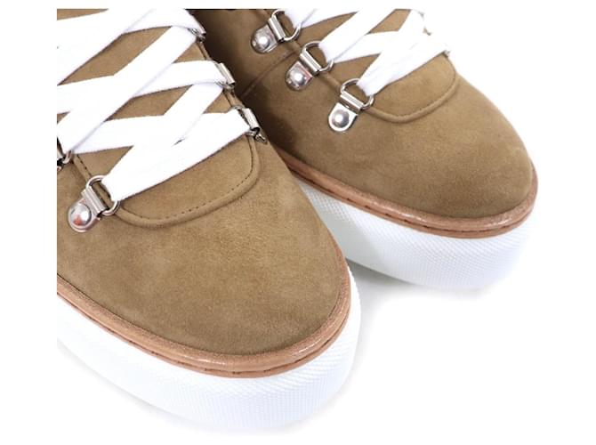 Tênis de Suede Flocon Hermès Marrom - vista 8