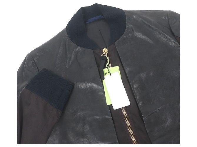 Cazadora de cuero con diseño Switch de Paul Smith Castaño Negro - vista 2