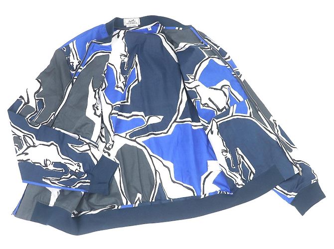 Blouson in cotone Hermès Blu - vista 3