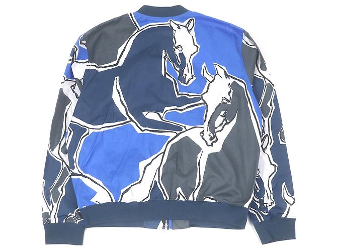 Blouson in cotone Hermès Blu - vista 4