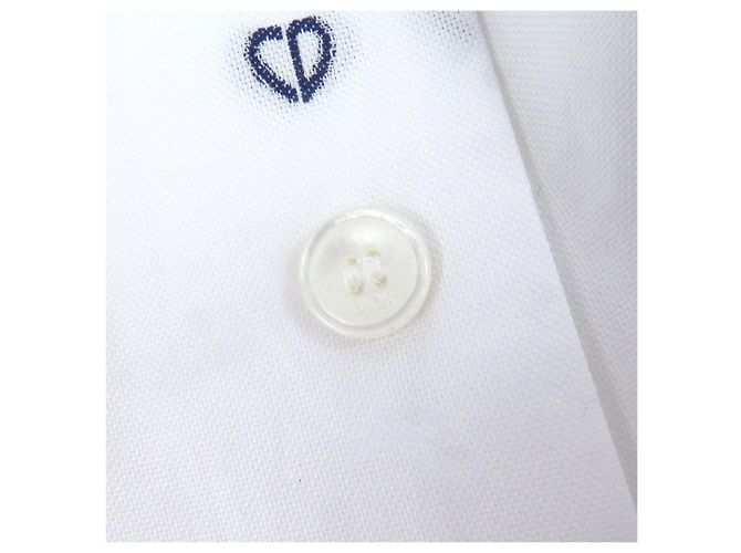 Camicia Oxford a maniche lunghe con logo CD Dior Bianco - vista 4