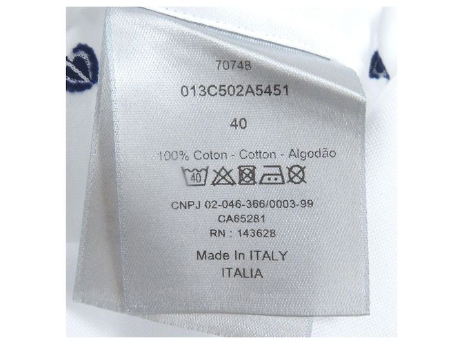 Camicia Oxford a maniche lunghe con logo CD Dior Bianco - vista 6
