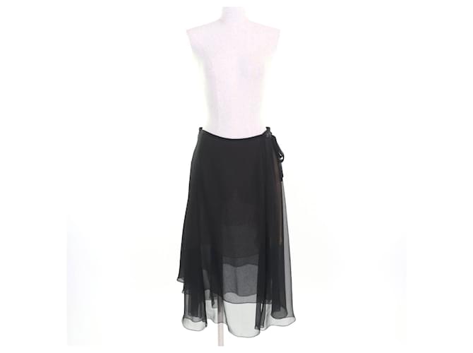 Timeless Falda de seda Chanel Negro - vista 2