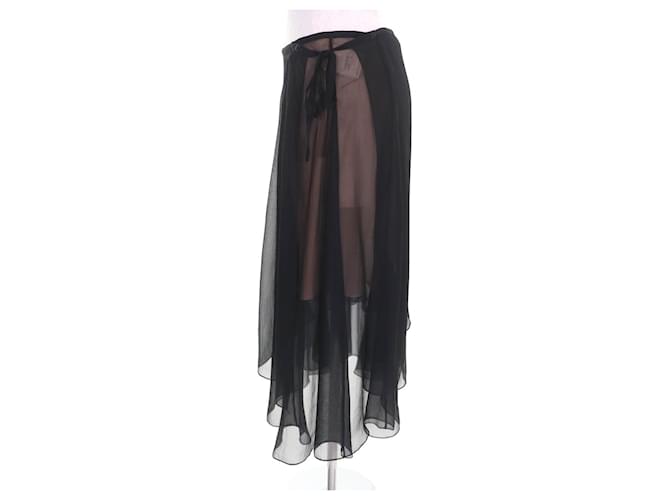 Timeless Falda de seda Chanel Negro - vista 3