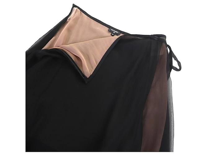 Timeless Falda de seda Chanel Negro - vista 5