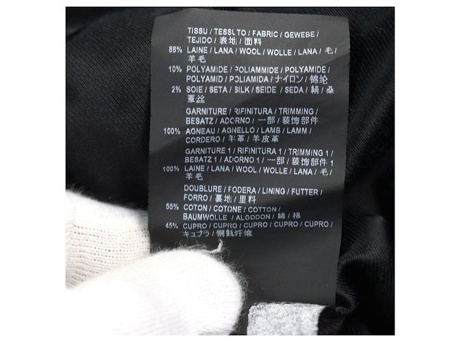 Yves Saint Laurent Chaqueta Teddy con detalles de cuero de Saint Laurent Paris Eddie Azul Azul marino - vista 10