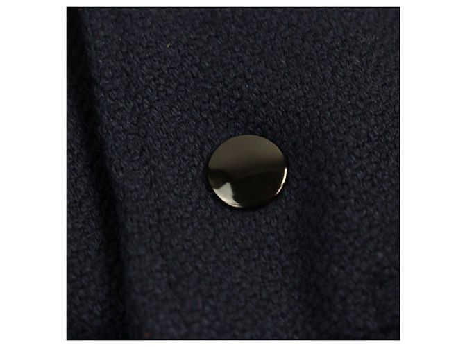 Yves Saint Laurent Chaqueta Teddy con detalles de cuero de Saint Laurent Paris Eddie Azul Azul marino - vista 5
