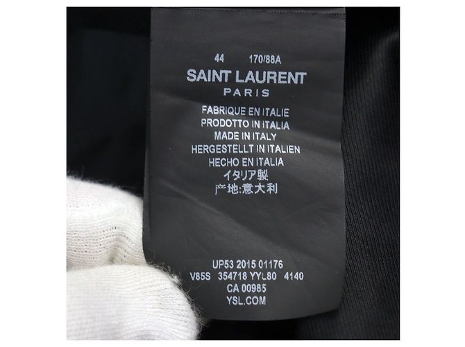 Yves Saint Laurent Chaqueta Teddy con detalles de cuero de Saint Laurent Paris Eddie Azul Azul marino - vista 9