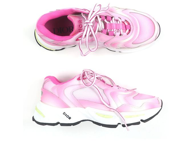 Dior Leder Sneakers Pink Weiß - Ansicht 5