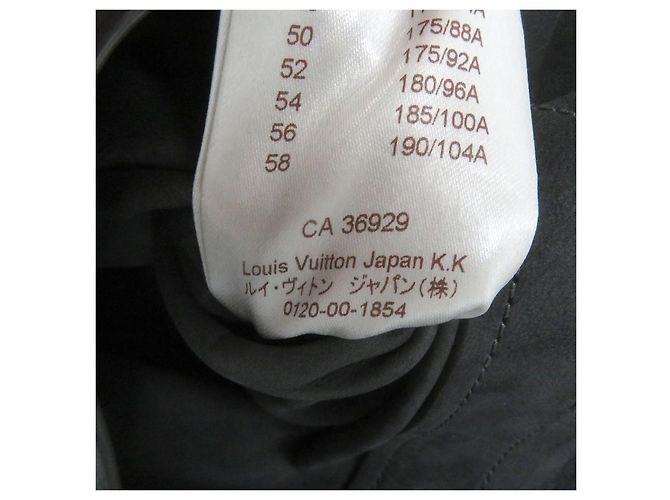 Abrigo de cuero de oveja con cierre Louis Vuitton Gris - vista 11