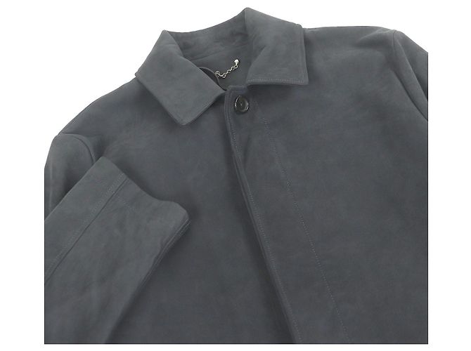Abrigo de cuero de oveja con cierre Louis Vuitton Gris - vista 2