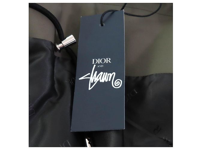Abrigo de nylon Dior Shawn Stussy Verde Caqui - vue 11