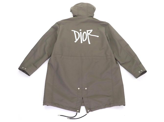 Abrigo de nylon Dior Shawn Stussy Verde Caqui - vista 4