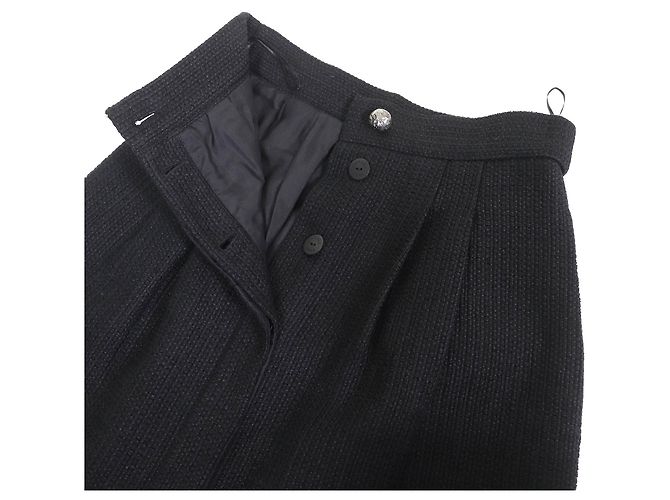 Timeless Conjunto de dos piezas de tweed de algodón con botones COCO de Chanel Negro - vista 10