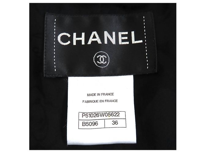 Timeless Conjunto de dos piezas de tweed de algodón con botones COCO de Chanel Negro - vista 13